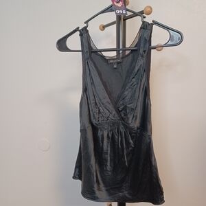 #95 The Limited Black Silk V Neck Tank Size S